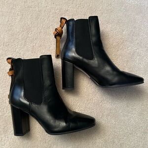 Stuart Weitzman Black Heeled Booties